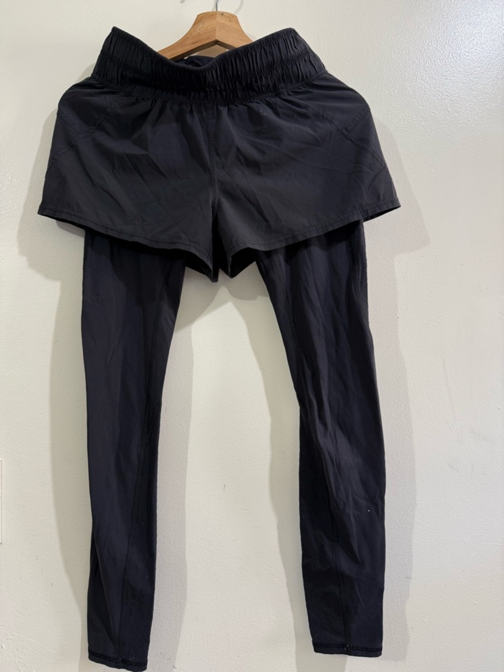 lululemon athletica Black Skirted Leggings with Attached Short